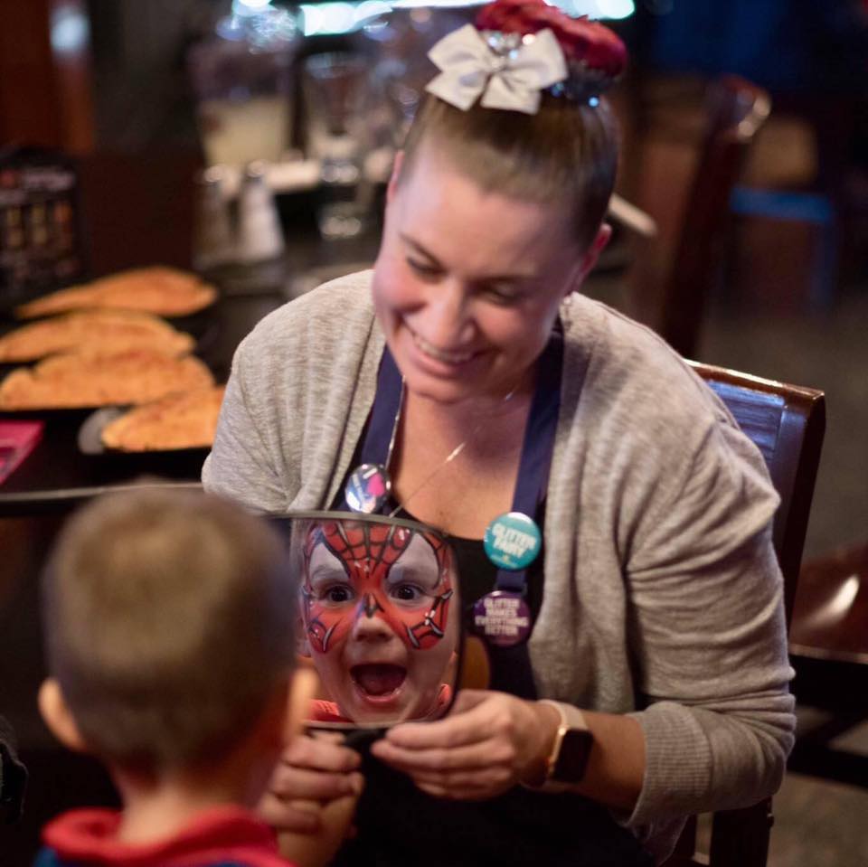 This is why I LOVE my job!! Her reaction atfgrer getting her fox face ...