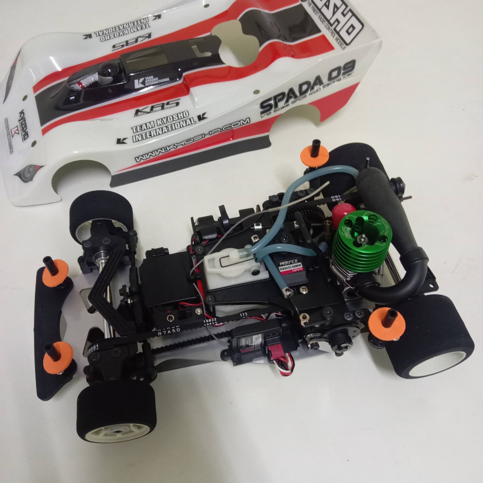 Kyosho Spada.09 Nitro rc car for sale with new unpainted body