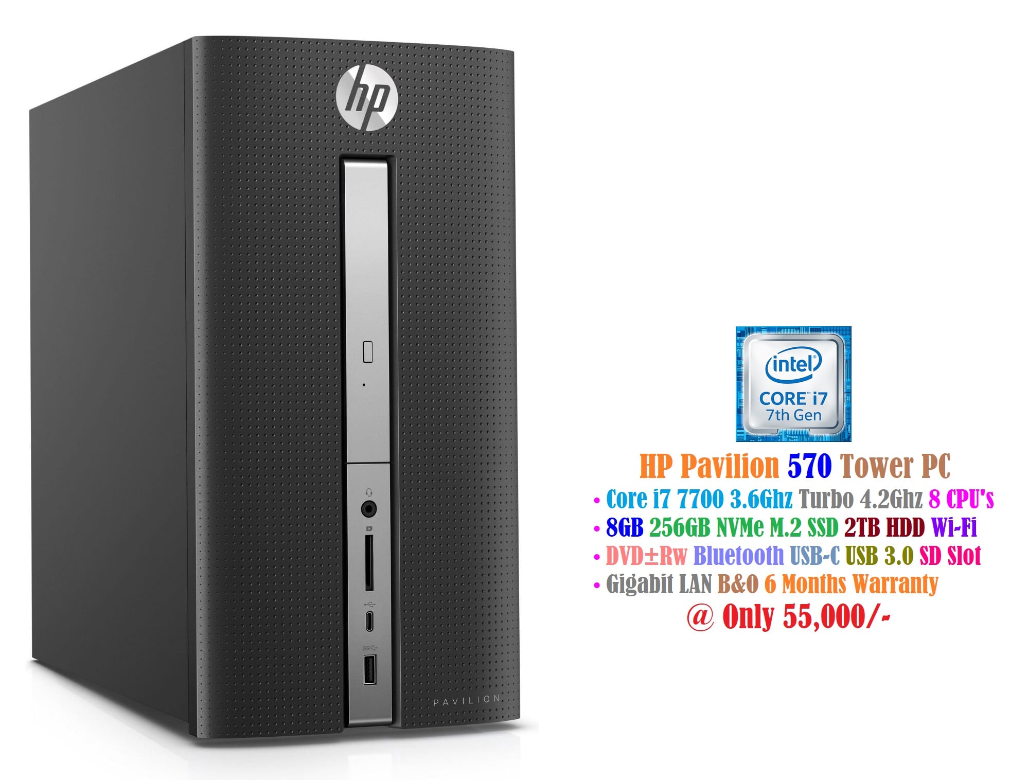 CPU Intel Core i7 9700 (3.00GHz) EX-Japan CPU Computers Lenovo V530 Tower at 40,000/- • Core i5