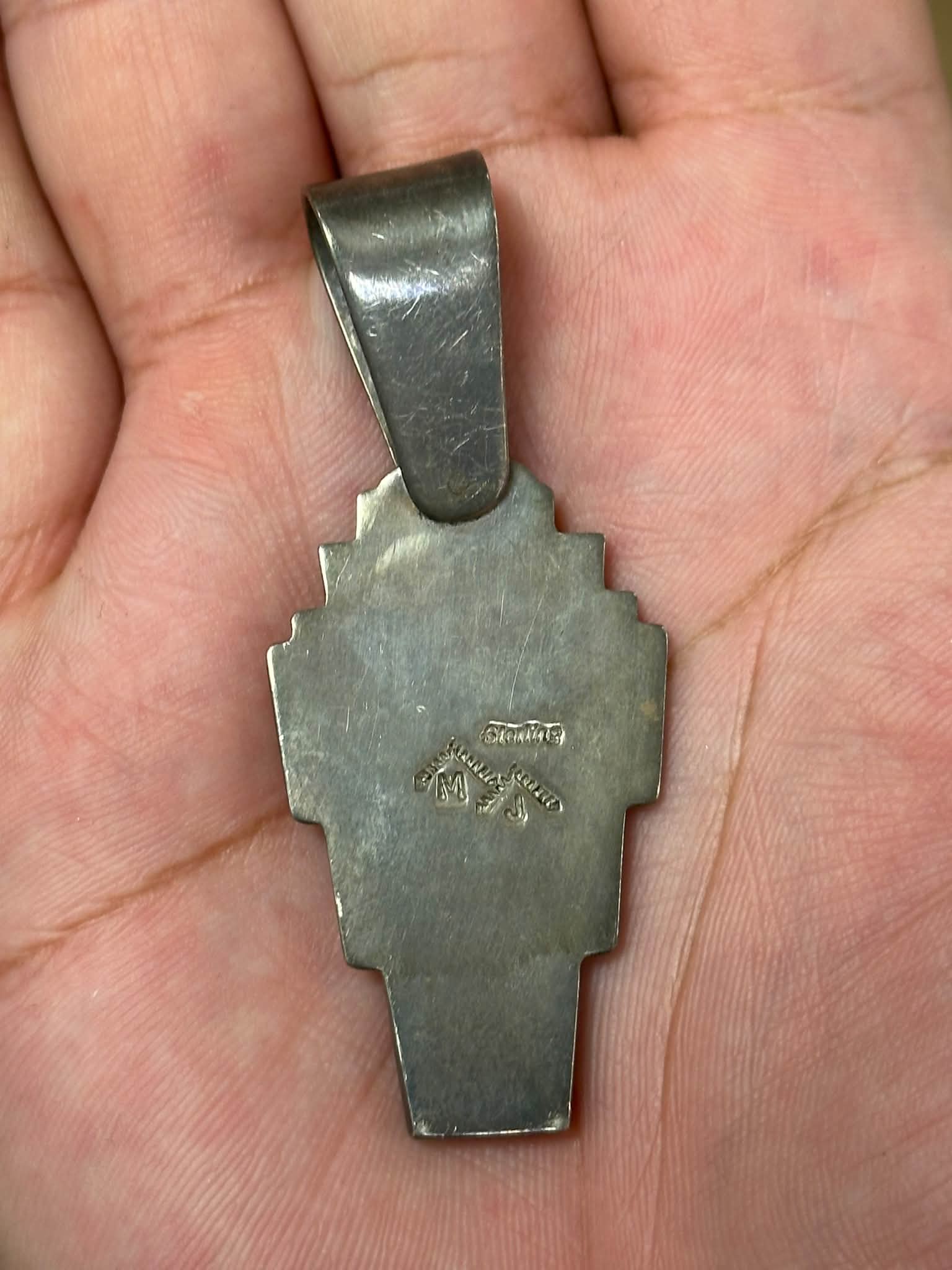 Vintage Sterling Silver Mark Jimenez Apache pendant $175