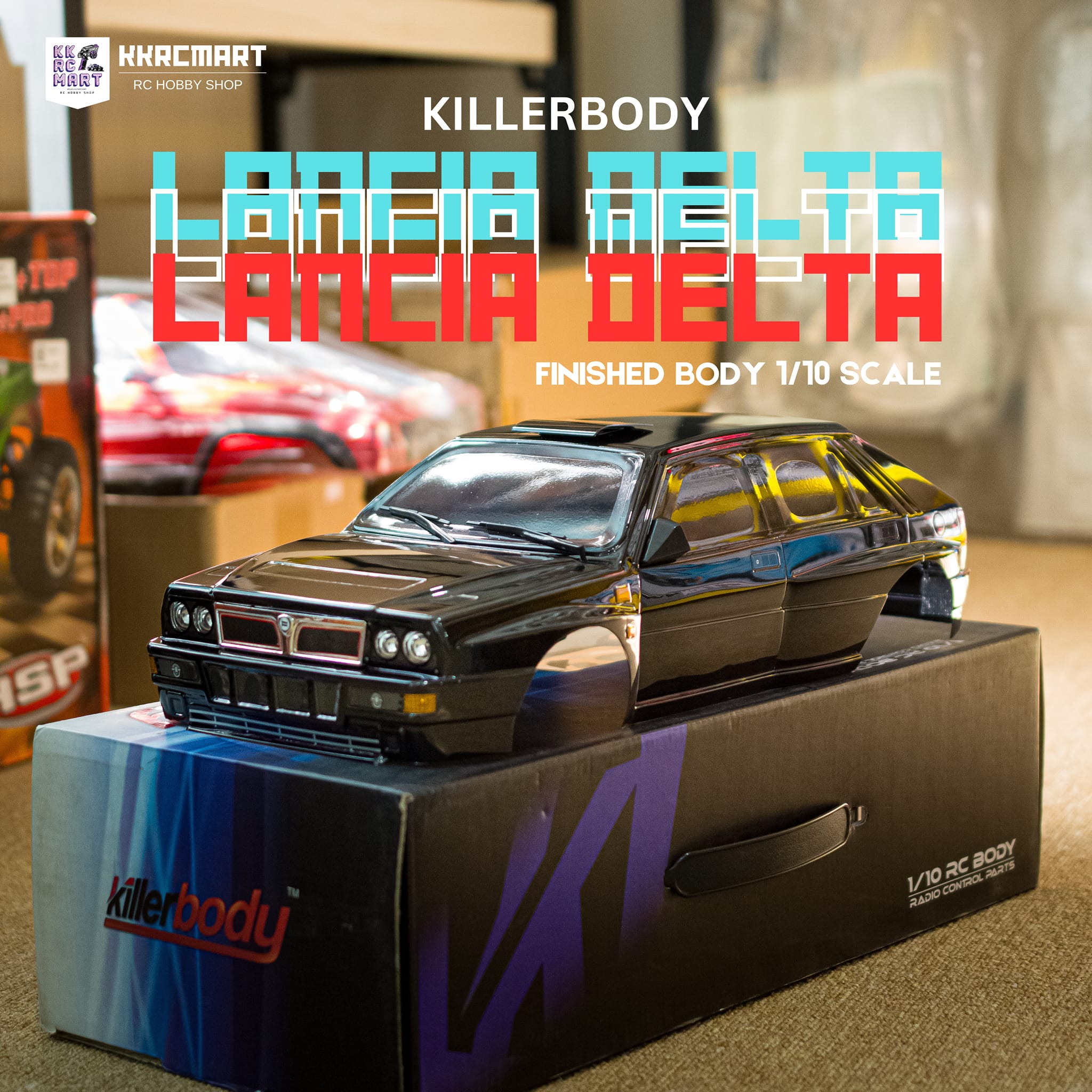 KILLERBODY LANCIA DELTA HF INTEGRALE Finished body 1/10 scale with