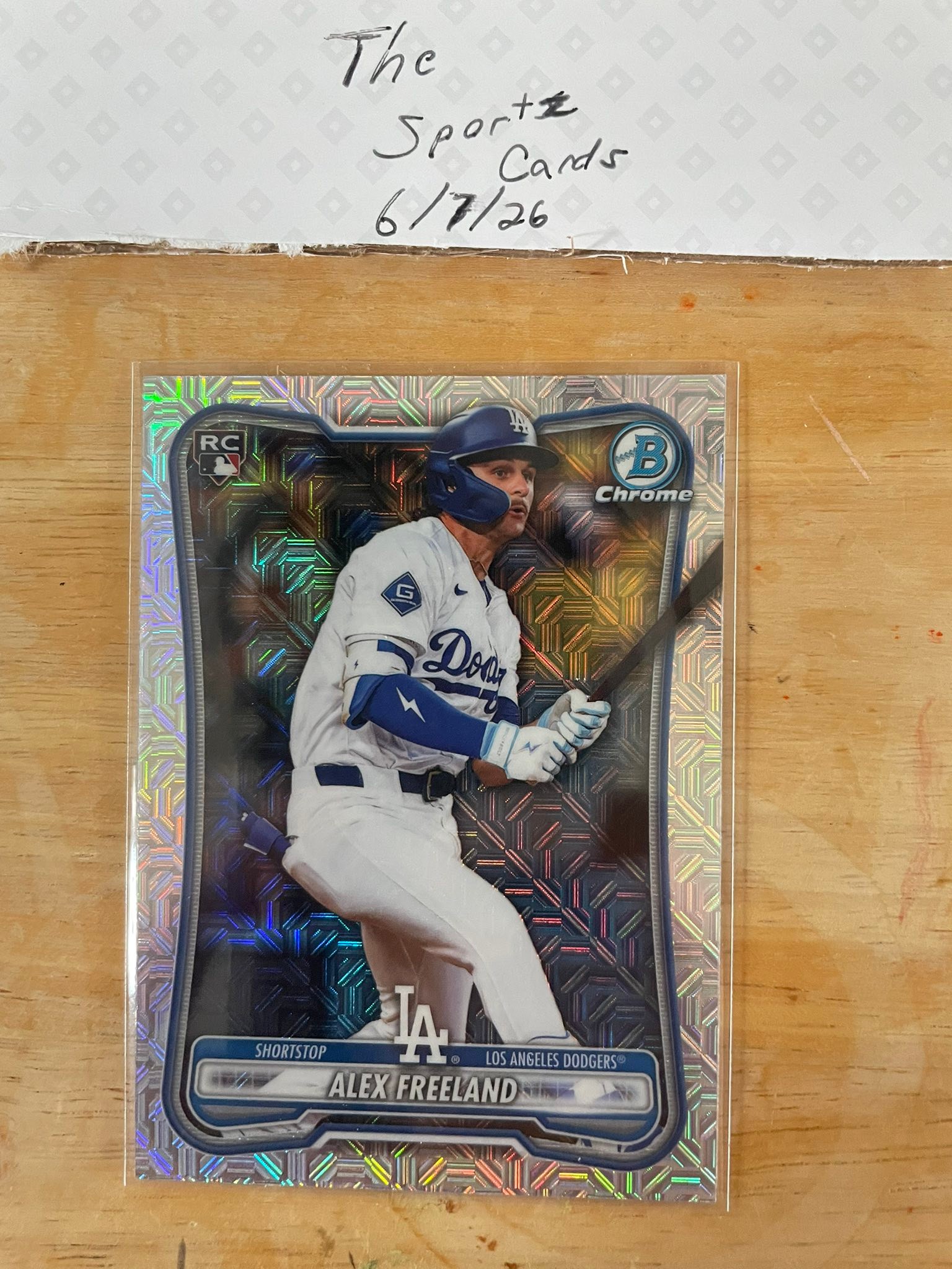 Alex Freeland Bowman Chrome rookie card auction