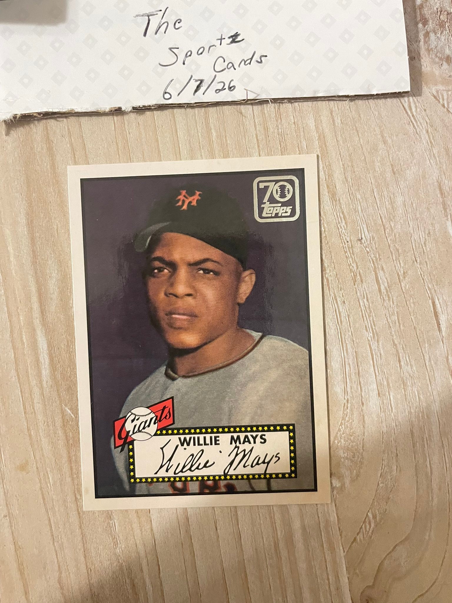 Willie Mays Topps 70 baseball card auction