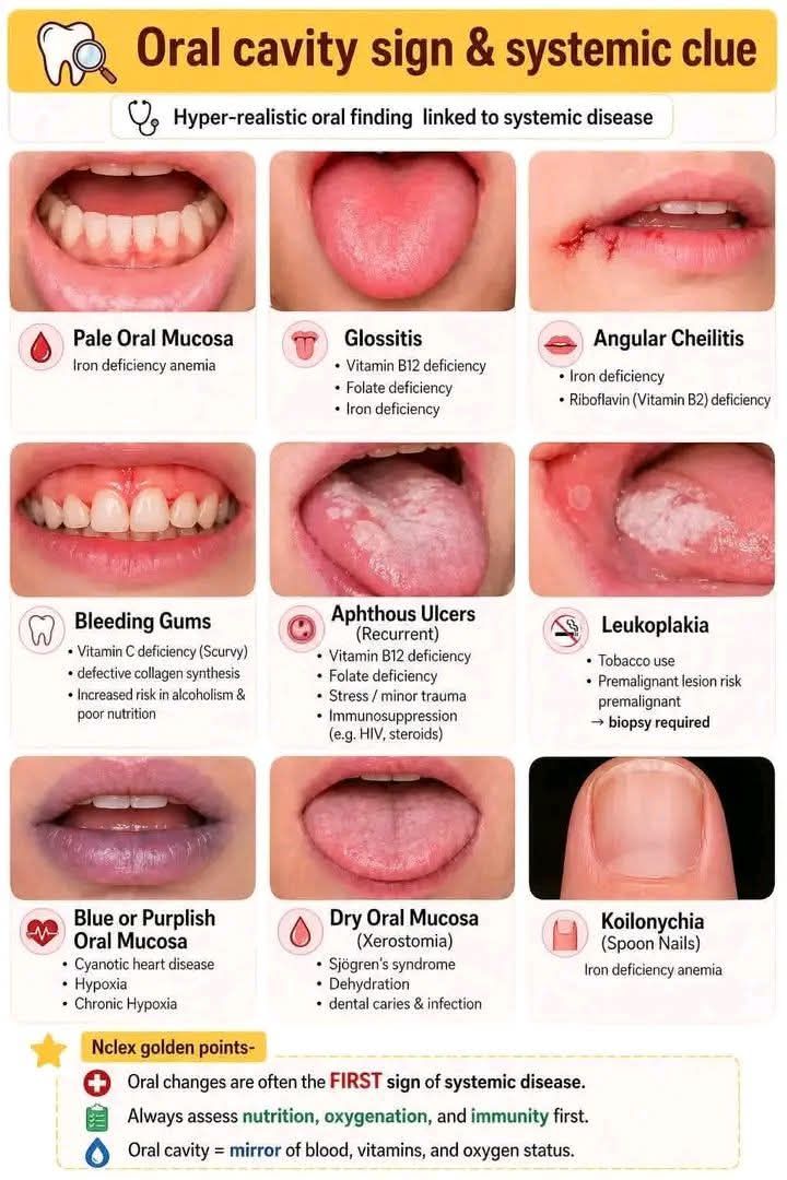 More mouth symptoms and ROOT CAUSES ⬇️ 📍 SORES AND ULCERS These may indicate a vitamin B12, folate (B9), iron, or zinc deficiency, and can also be linked to food sensitivities, chronic