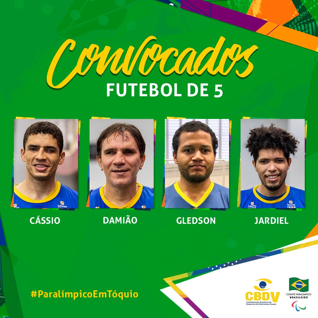 Estes são os atletas convocados para defender o Brasil no #futebolde5 ...