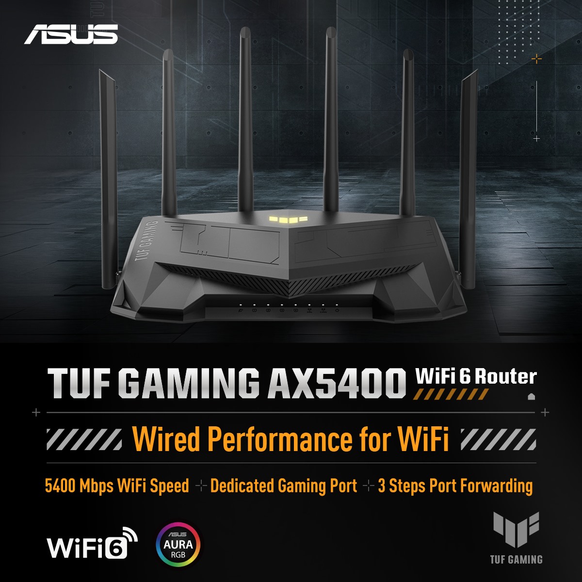 ASUS - TUF Gaming AX5400 is designed to give you stable and fast 