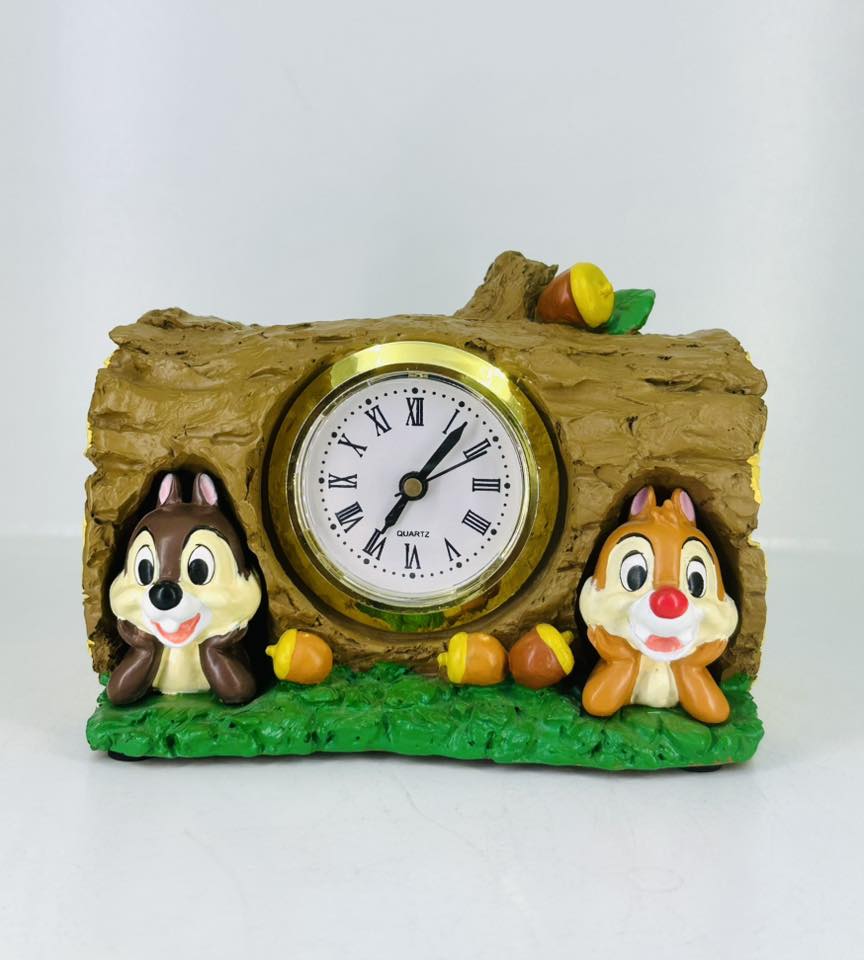 🪵 Seto Craft Disney Chip & Dale Table Clock Figurine. 🪵 Size