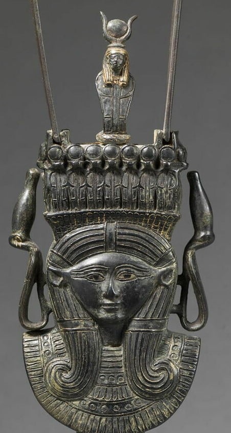 the bronze sistrum of Henwttawy, Chantress of Amon-Ra and Isis; detail ...