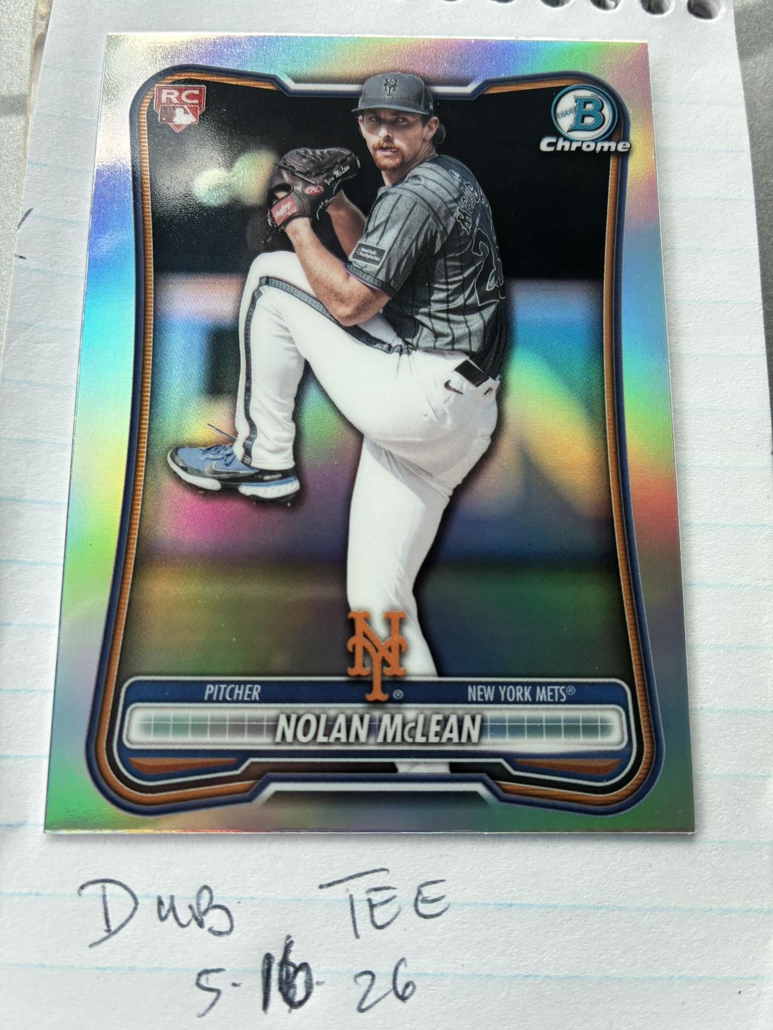 Nolan McLean Flagship auto green parallel card for trade