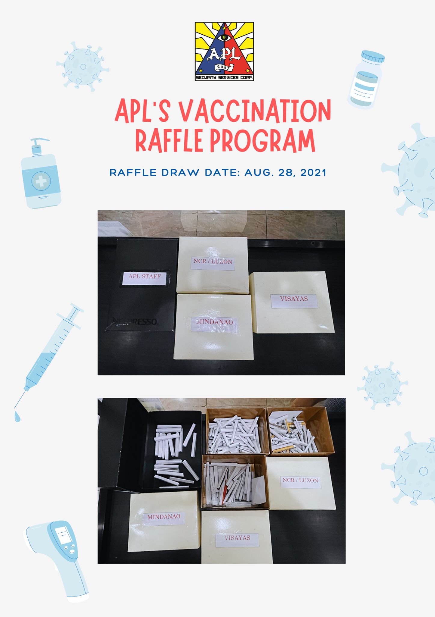 APL'S VACCINATION RAFFLE... - APL Security Services Corp. | Facebook
