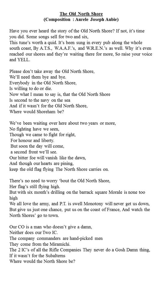 The Royal New Brunswick Regiment Lyrics Of The Old North Shore English Version Facebook Der song wurde im zuge der veröffentlichung des musikalbums life for rent herausgegeben und erreichte in zahlreichen ländern in den charts die nummer eins, darunter in deutschland, österreich sowie italien. the royal new brunswick regiment