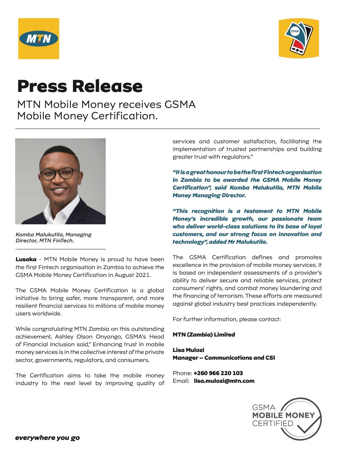 MTN Zambia - We are pleased to announce that our #MoMo is... | Facebook