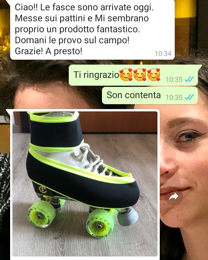 GISI Copripattini Lycra Per Pattinaggio - Made In Italy, Misura L (40-42)