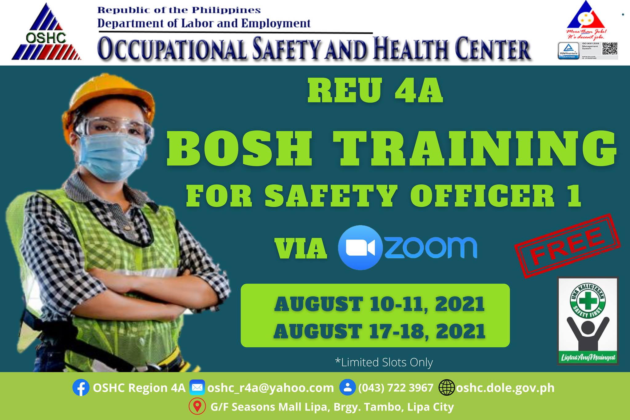 The Occupational Safety and Health... - OSHC Region IV-A | Facebook