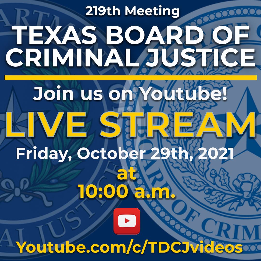 Join us LIVE on the... - Texas Department of Criminal Justice | Facebook