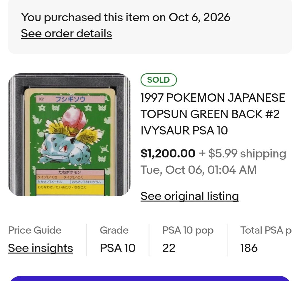 What will a PSA 10 1997 Japanese Topsun Green Back #2 Ivysaur be