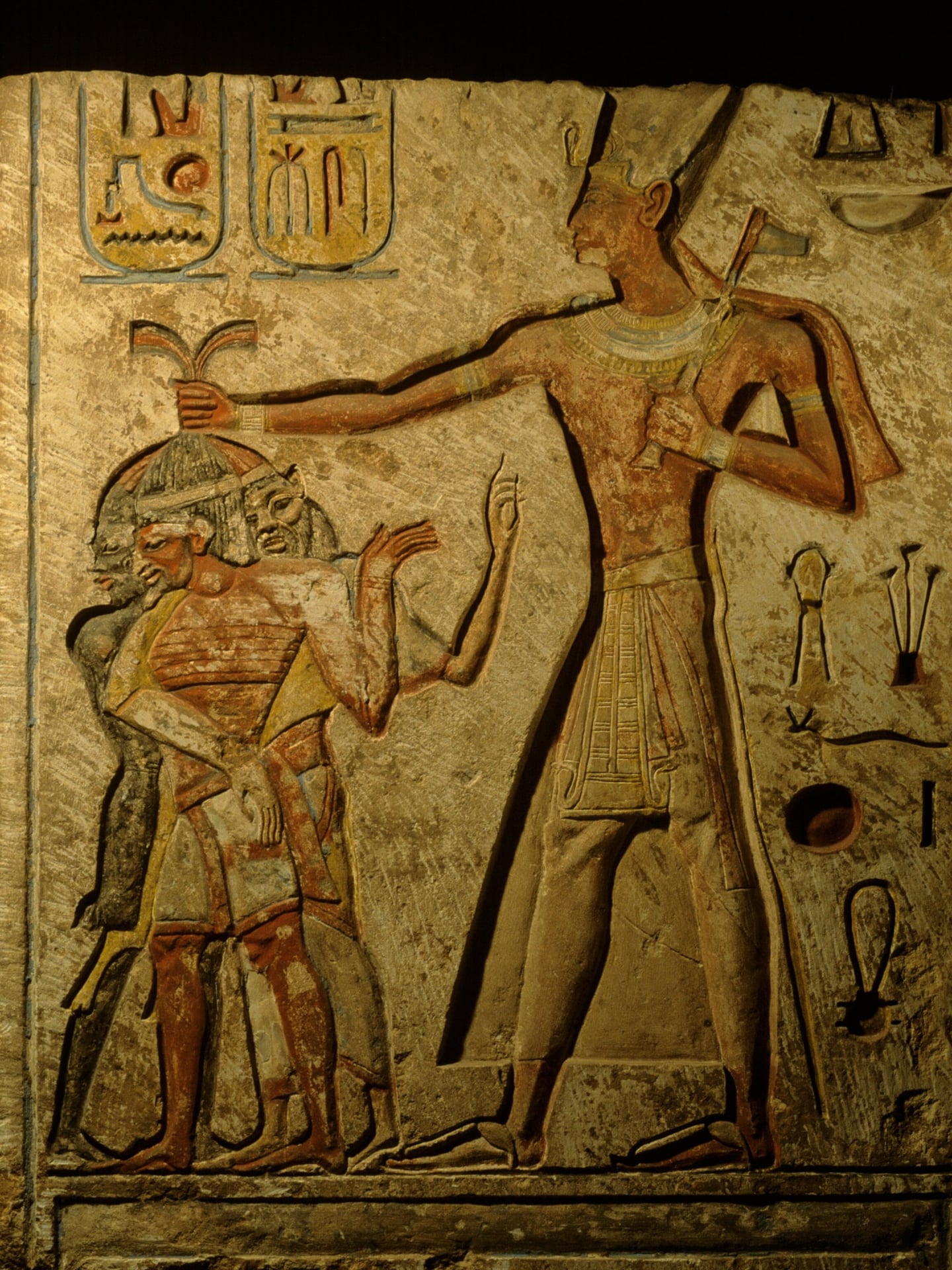 Egypt Museum - Relief of King Ramesses II Smiting his Enemies Now in ...