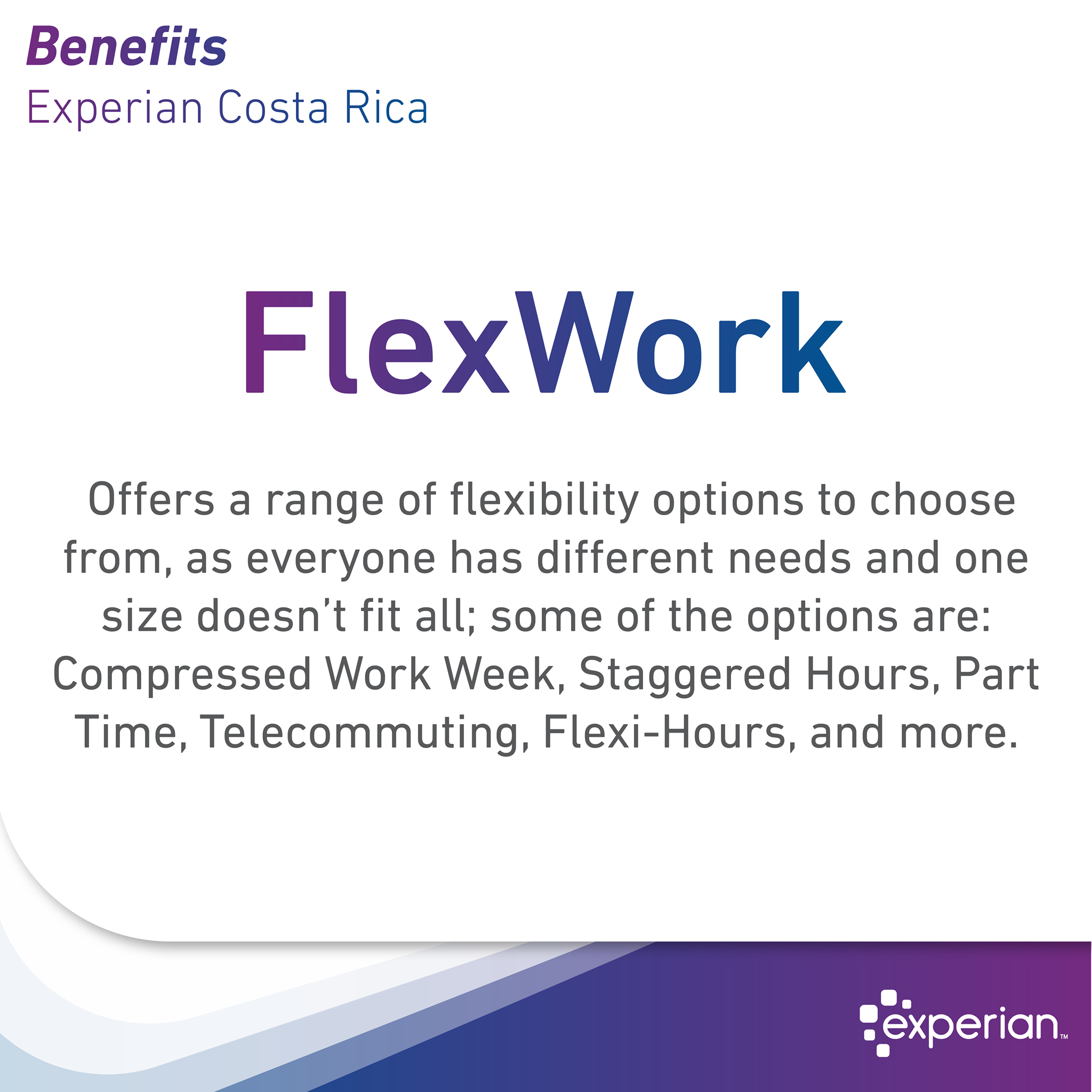 Experian is proud to be a flexible... - Experian Costa Rica