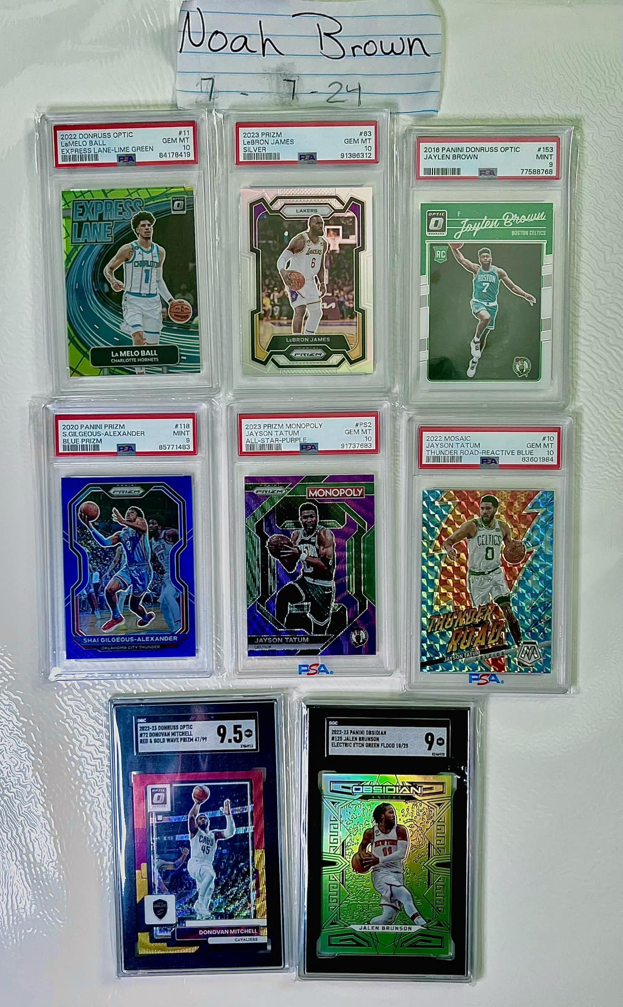 Jalen Green autograph & Jayson Tatum PSA 10 Optic RC pulled from 