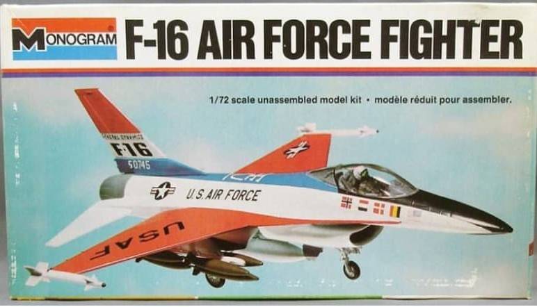 Monogram's 1976 1/72 F-16 kit in original YF-16 colors