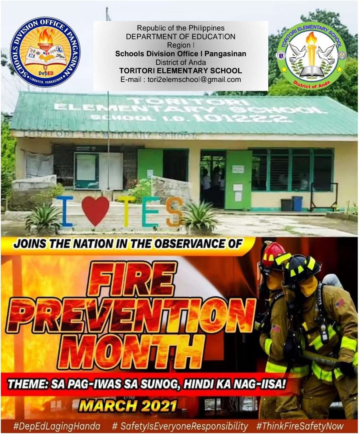 DepEd Tayo Toritori ES 101222 - Toritori ES joins the Fire Prevention ...