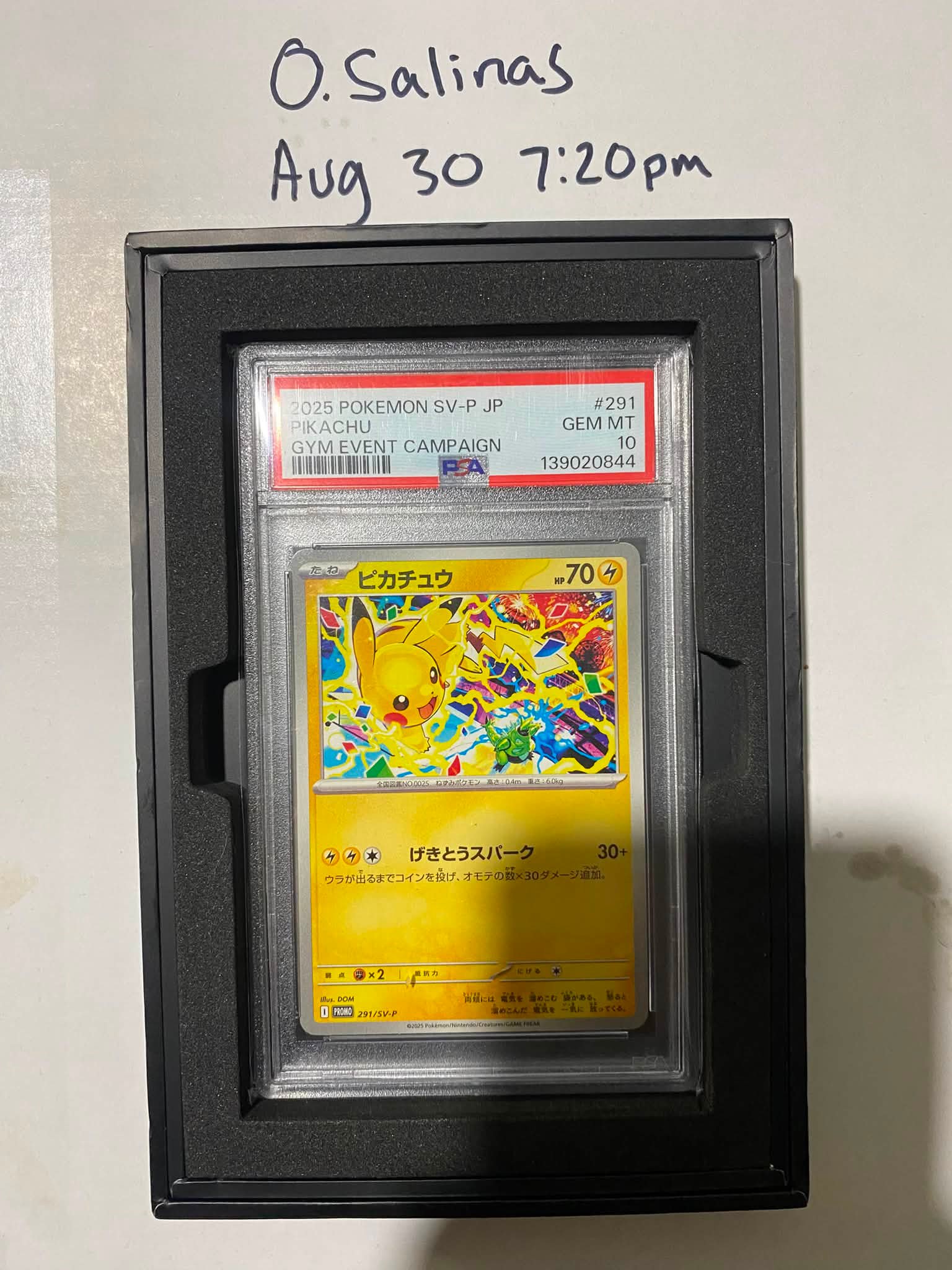 Asking $50obo O.Salinas O. Aug 30 7:20pm 2025 POKEMON SV-P