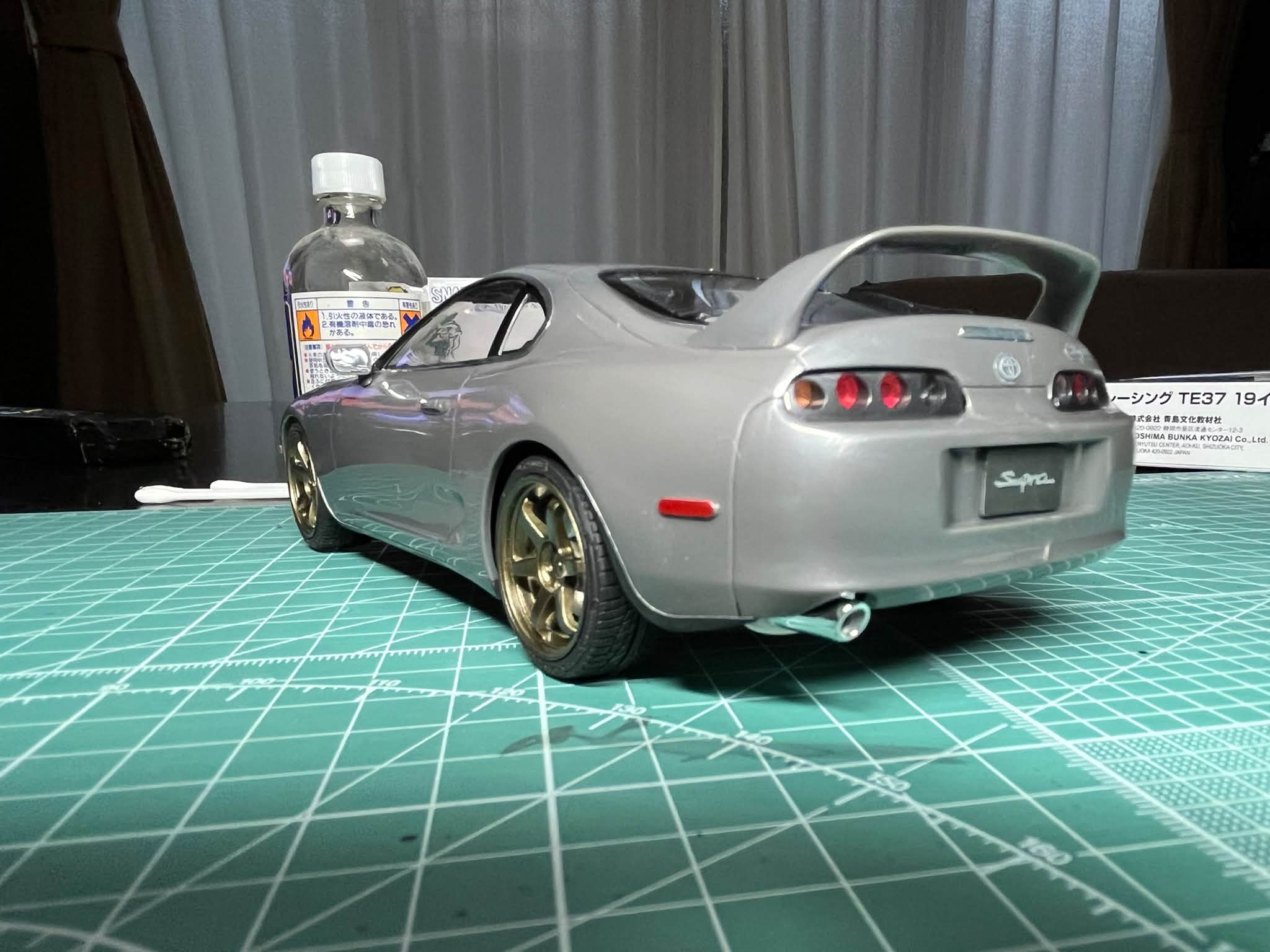 楽プラ 80 スープラ完成しました。 ホイールはレイズTE37に履き替えて