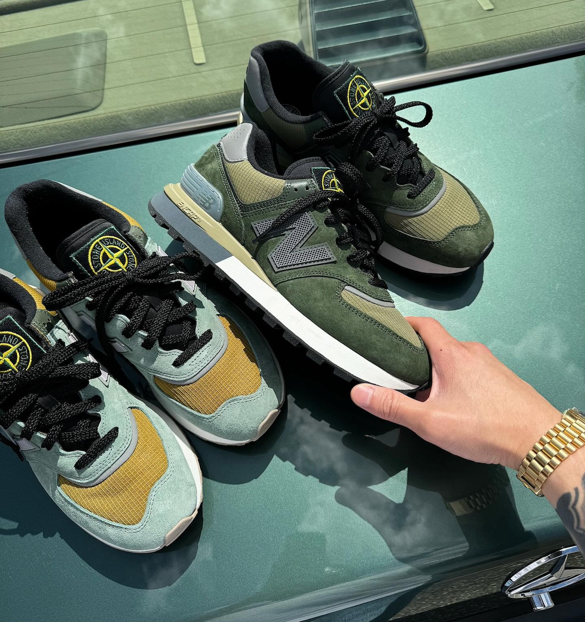 Stone Island x New Balance 1890 lands June 4th for $250. Clean 