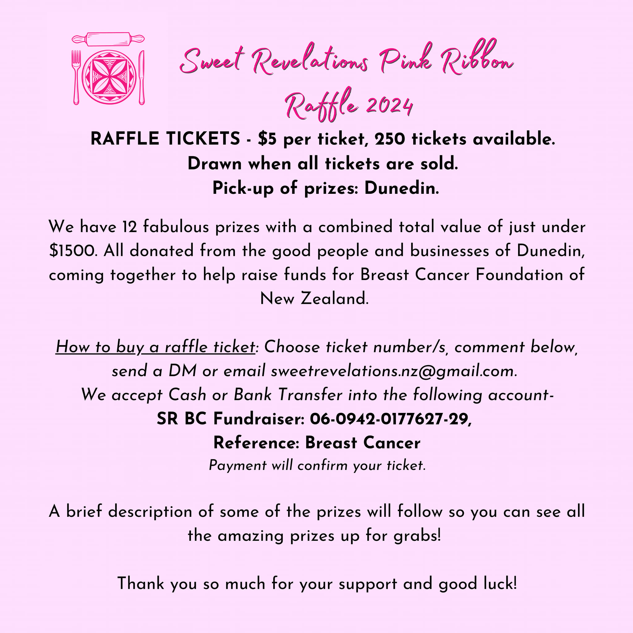 Pink Ribbon Raffle 🩷 Fundraiser... - Sweet Revelations NZ