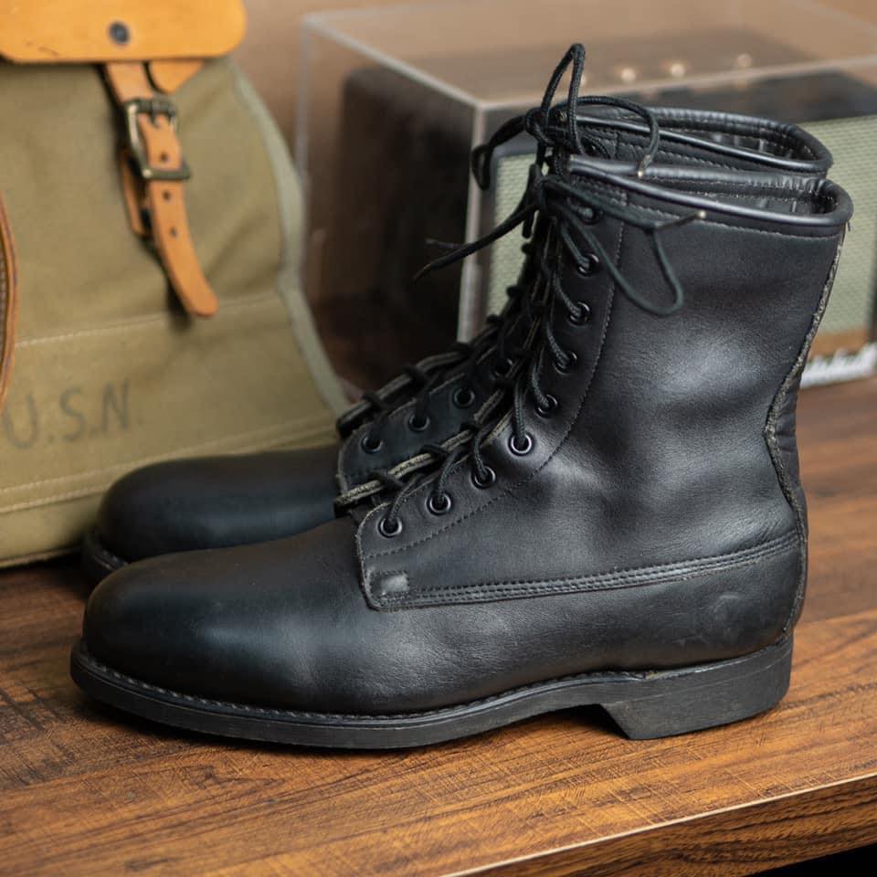 ABOUT SHOES - VINTAGE ADDISON SHOE COMPANY MILITARY BOOTS...