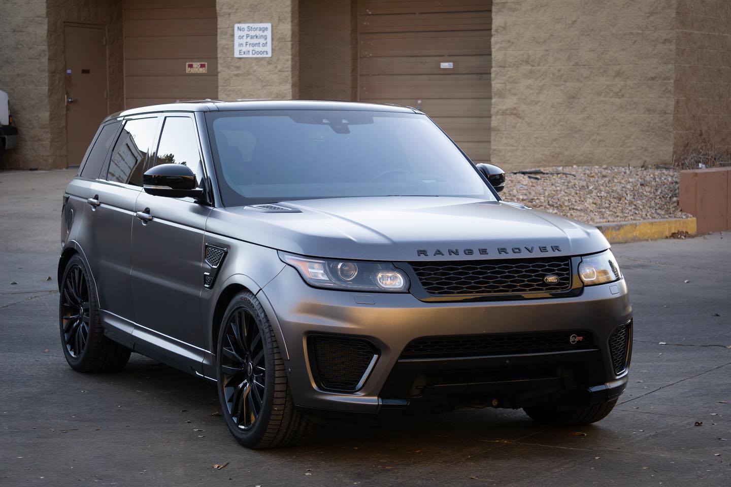 Range Rover SVR! •satin dark grey wrap... - Mile High Customs