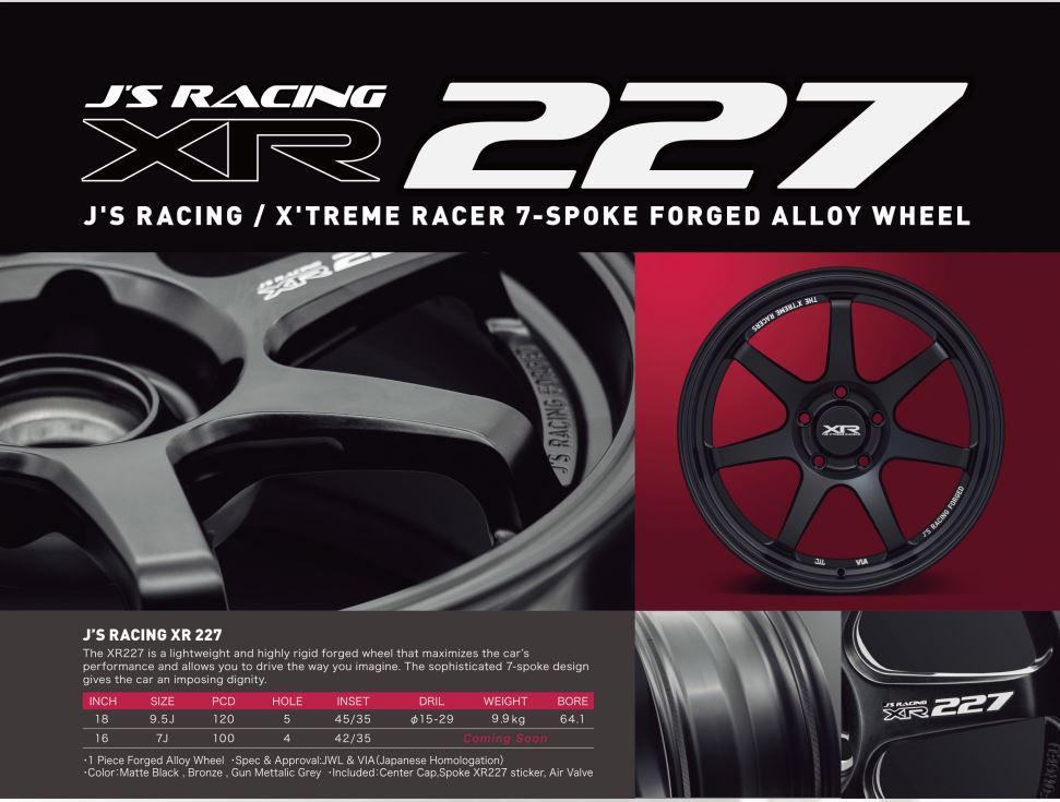捷達國際企業 - J'S RACING 鍛造輪框新品發佈 XR227 鍛造輪框 開始接受預訂中 ~ J'S... | Facebook
