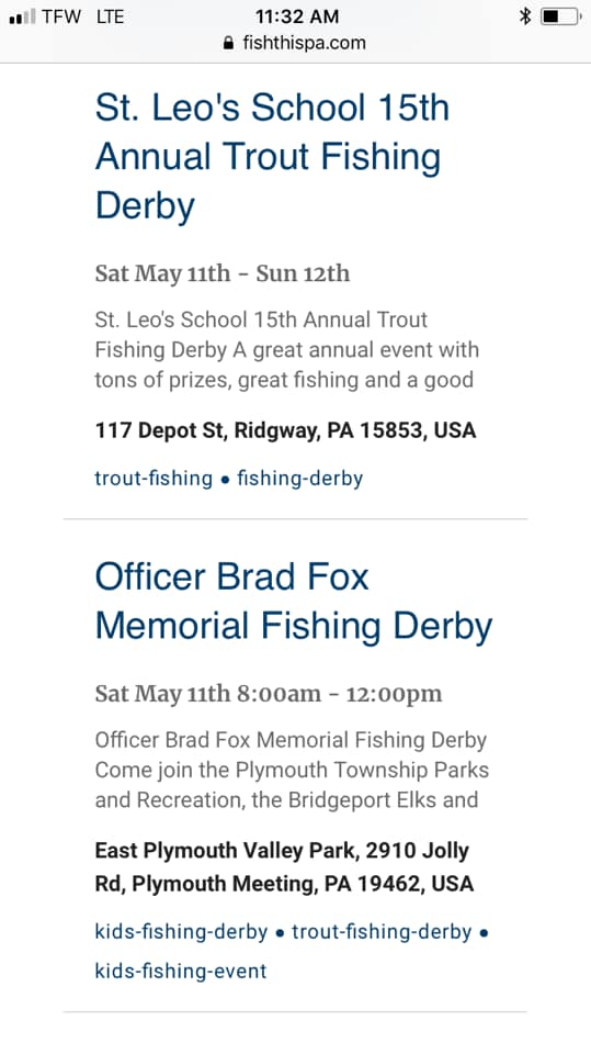 Pennsylvania Fishing Tournaments and Derbies Home Facebook