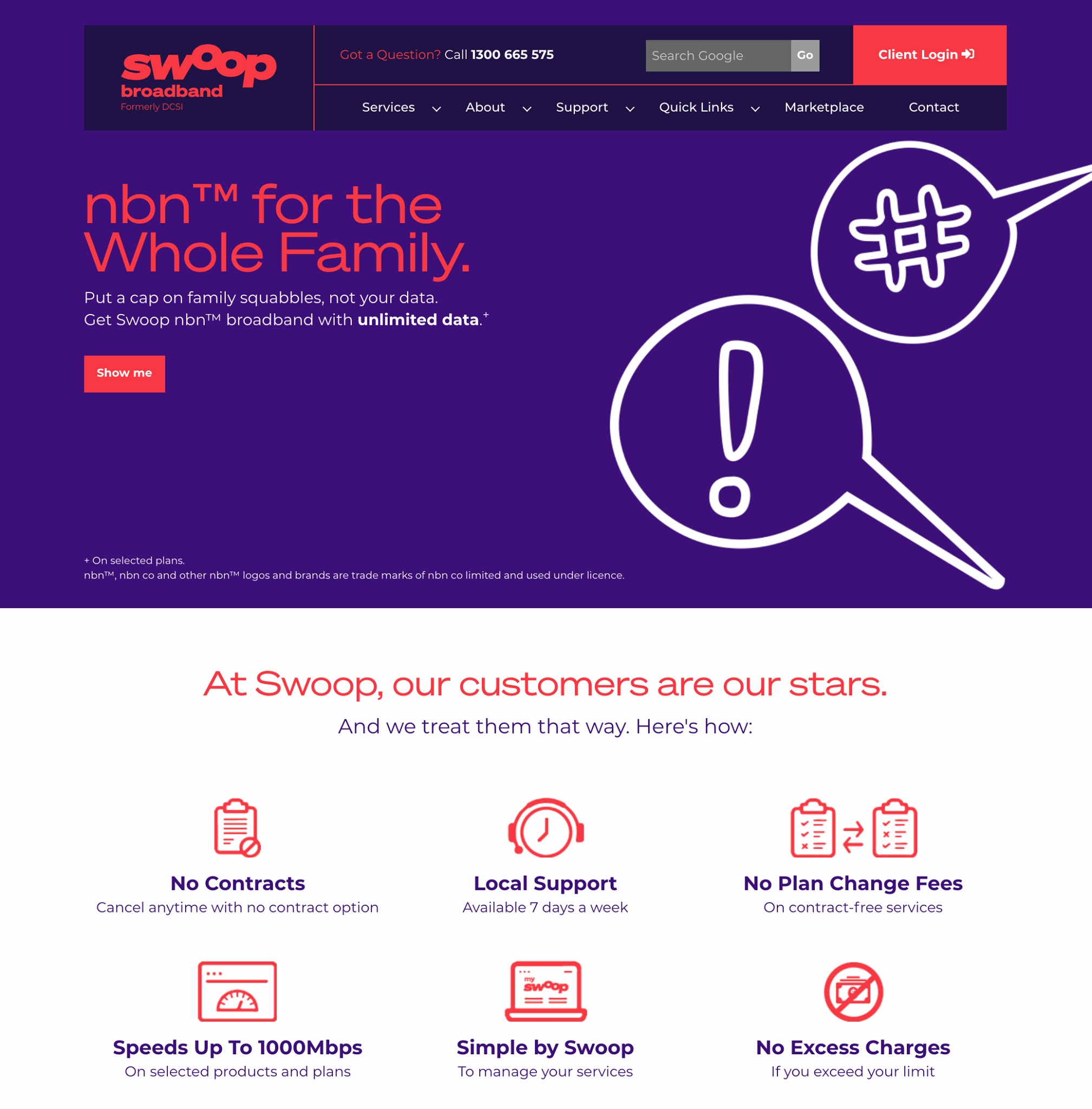 Swoop - The metamorphosis is complete, and our site is now fully ...