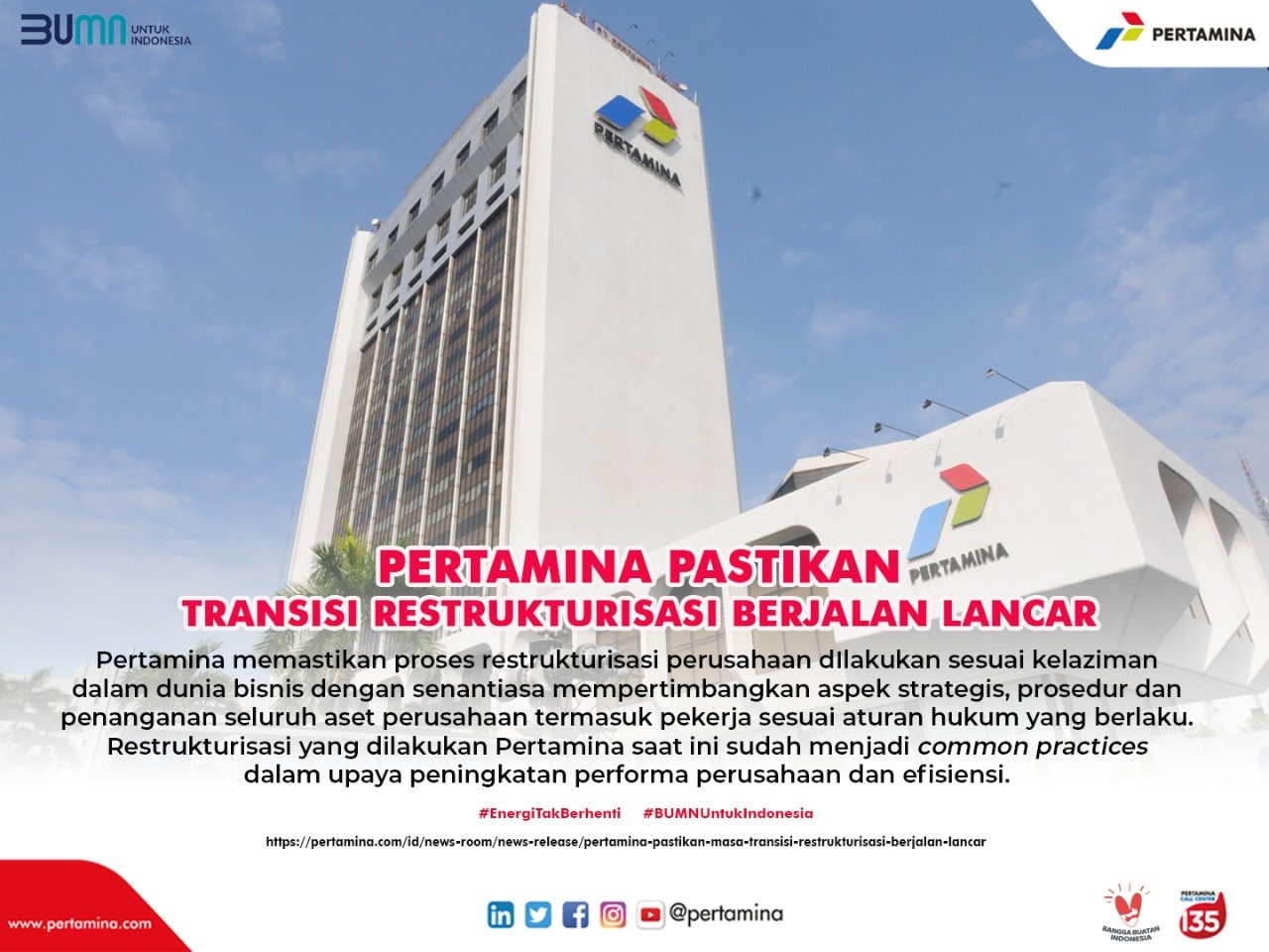 Pertamina - Pertamina memastikan proses restrukturisasi... | Facebook