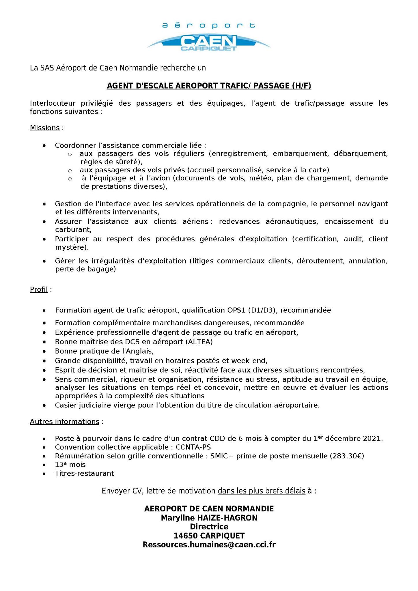 Lettre De Motivation Agent D escale Sans Experience