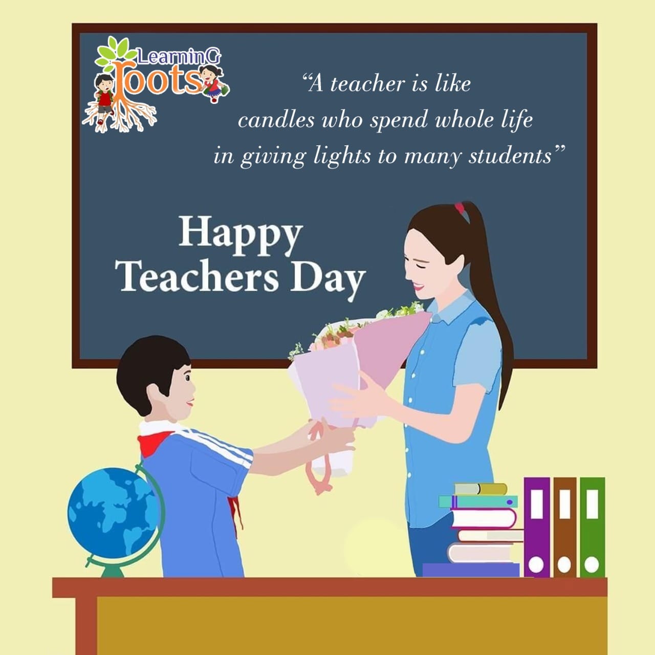 A teacher is like candle who spend whole life in giving lights to many ...