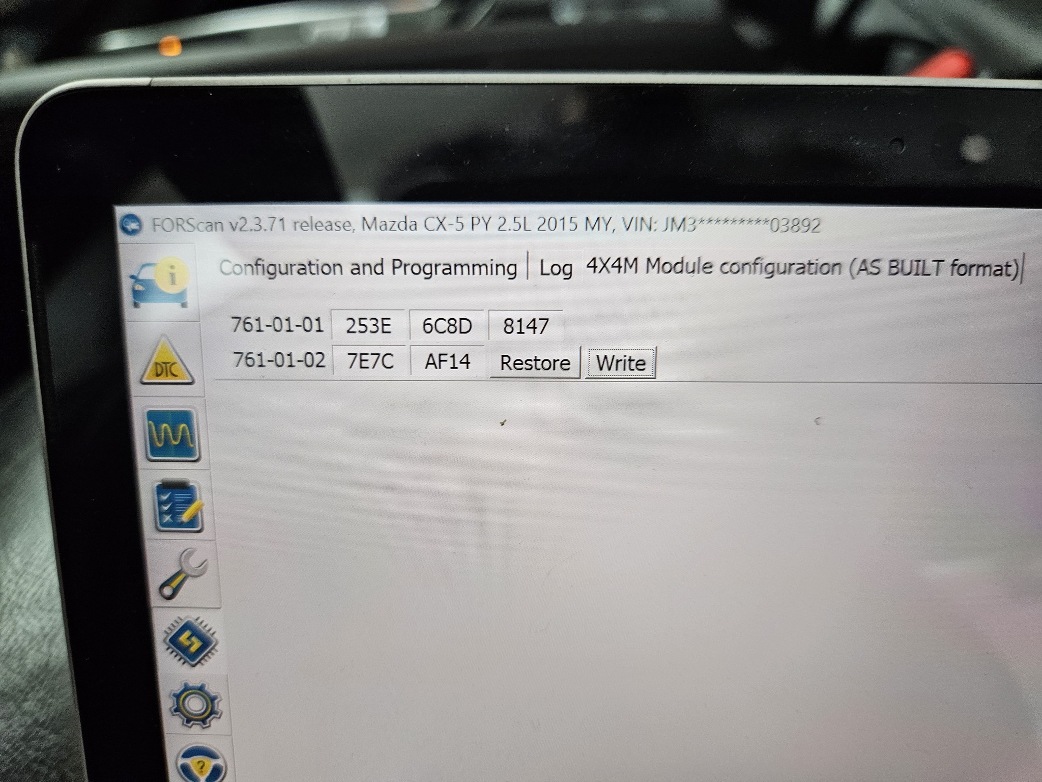 Programming Rear Diff Coupling on 2017 Mazda CX-5