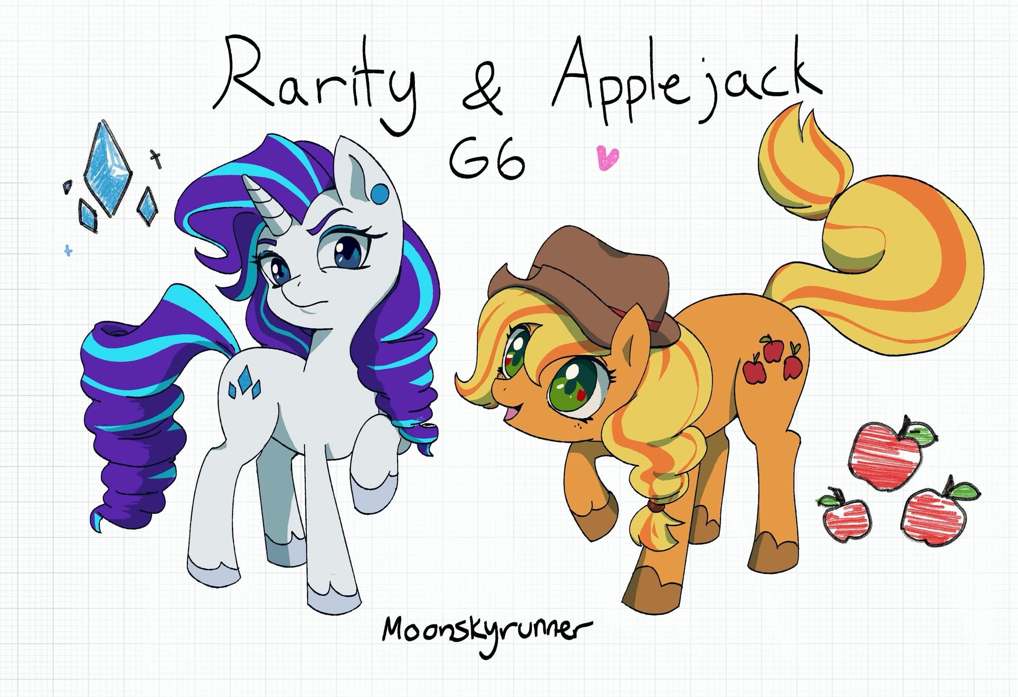 Rarity and Applejack Forever Friendship My Version