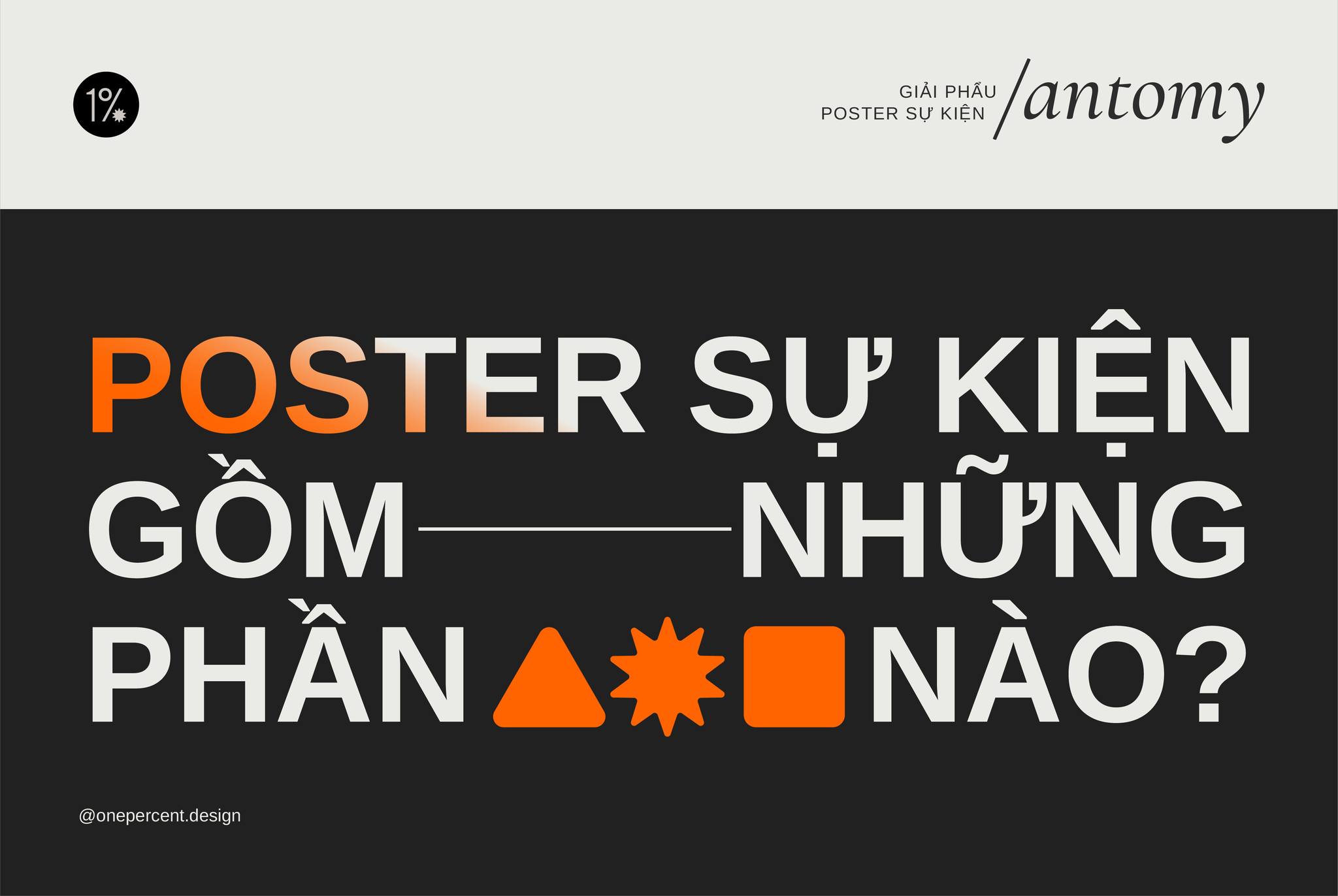 POSTER SỰ KIỆN GỒM NHỮNG THÀNH PHẦN... - One Percent Design | Facebook