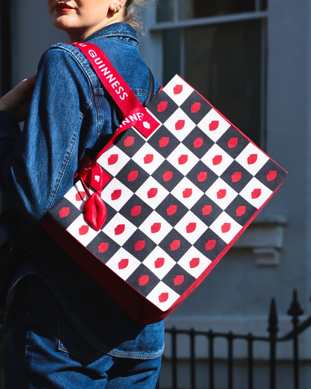 Mwah! Pick up our new and exclusive Lulu Guinness tote in store or