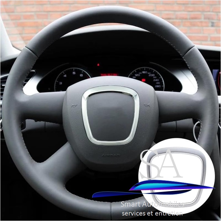 Cadre Volant Chromé Mat Intérieur Audi – Remplacement A4 B6 B7 B8 A5 A6 Q5 Q7