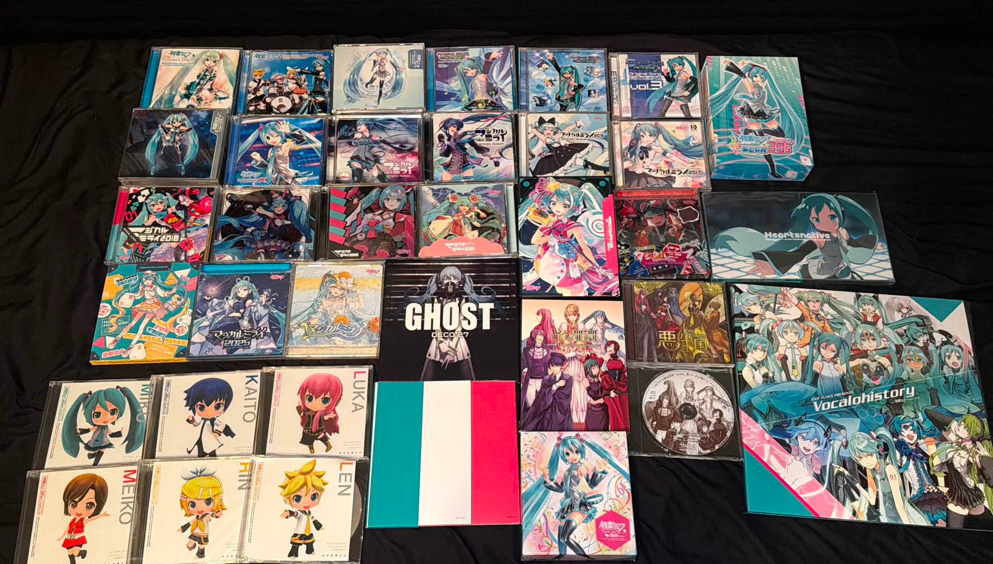Vocaloid CD and DVD collection showcase