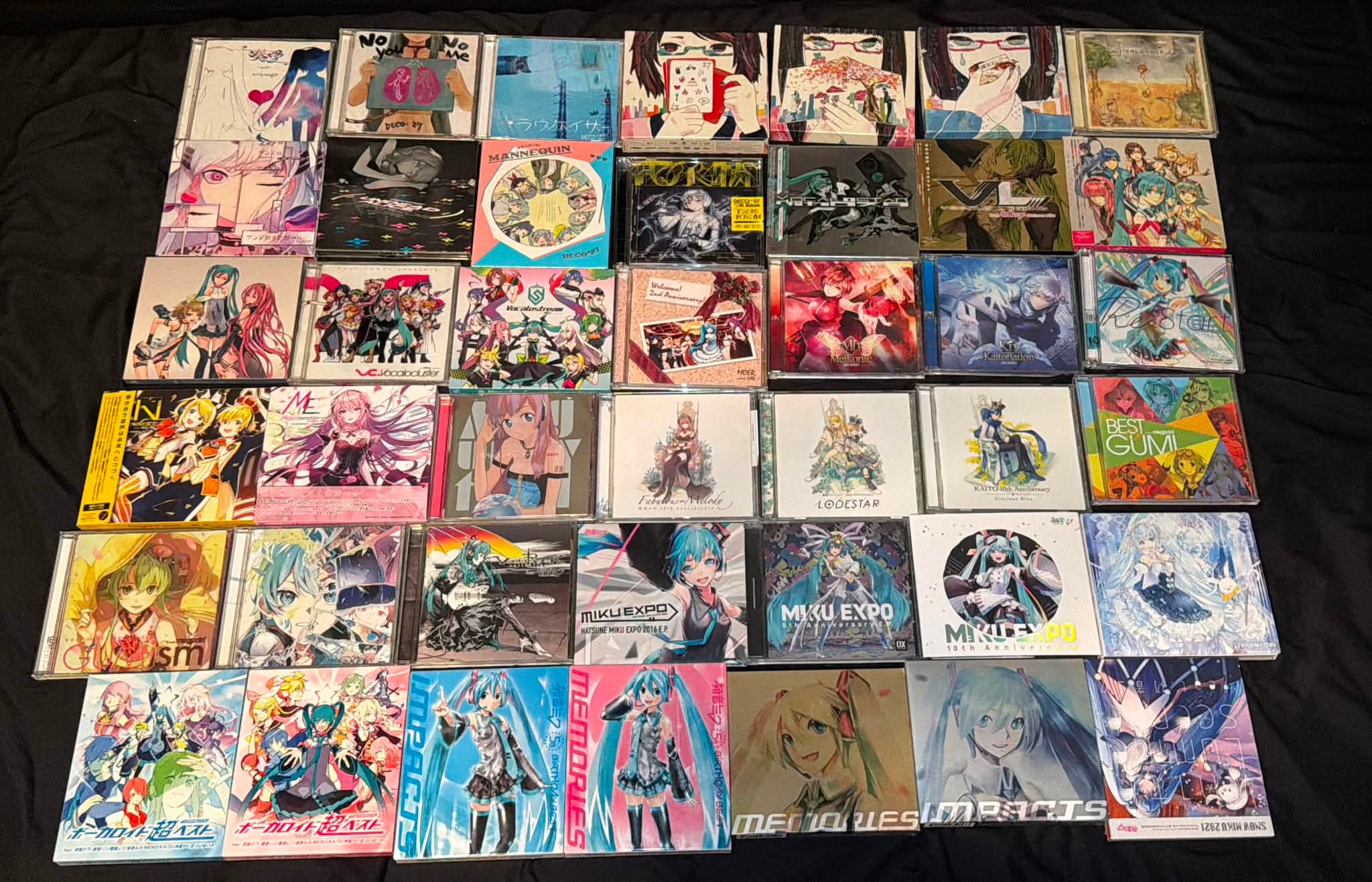 Vocaloid CD and DVD collection showcase