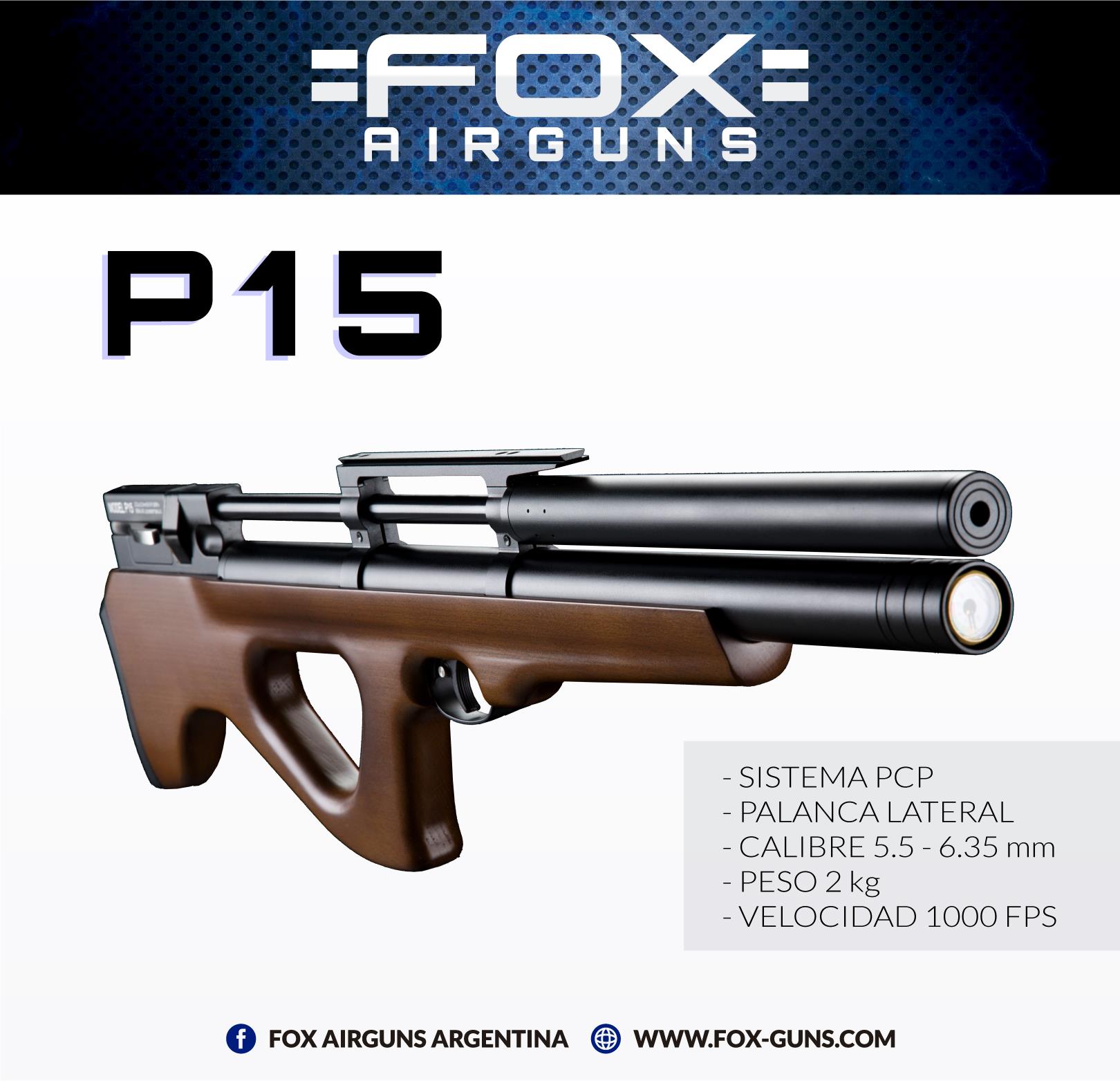 Fox - Rifle PCP P15 Este rifle PCP bullpup es adecuado para cualquier ...