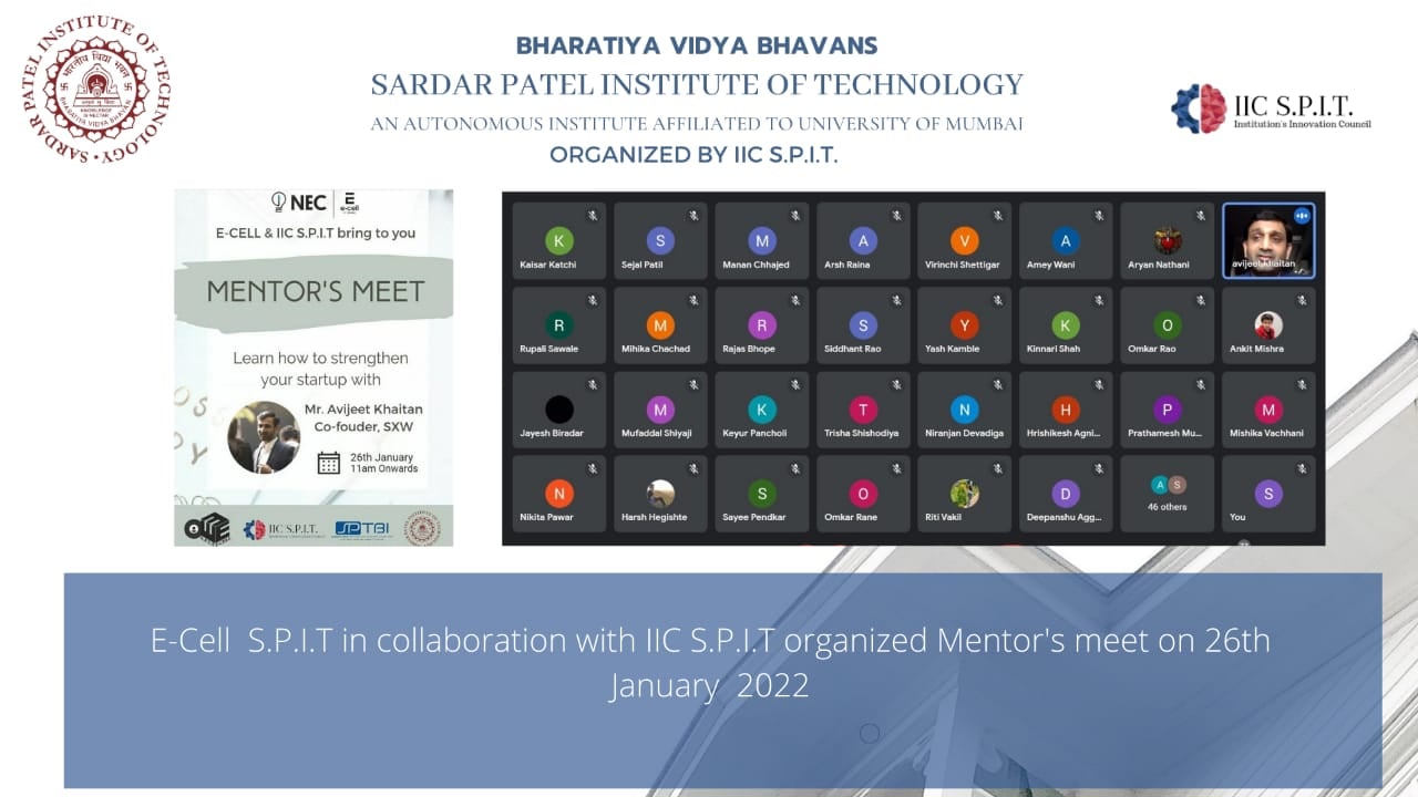 E-Cell & IIC... - Sardar Patel Insititute Of Technology | Facebook