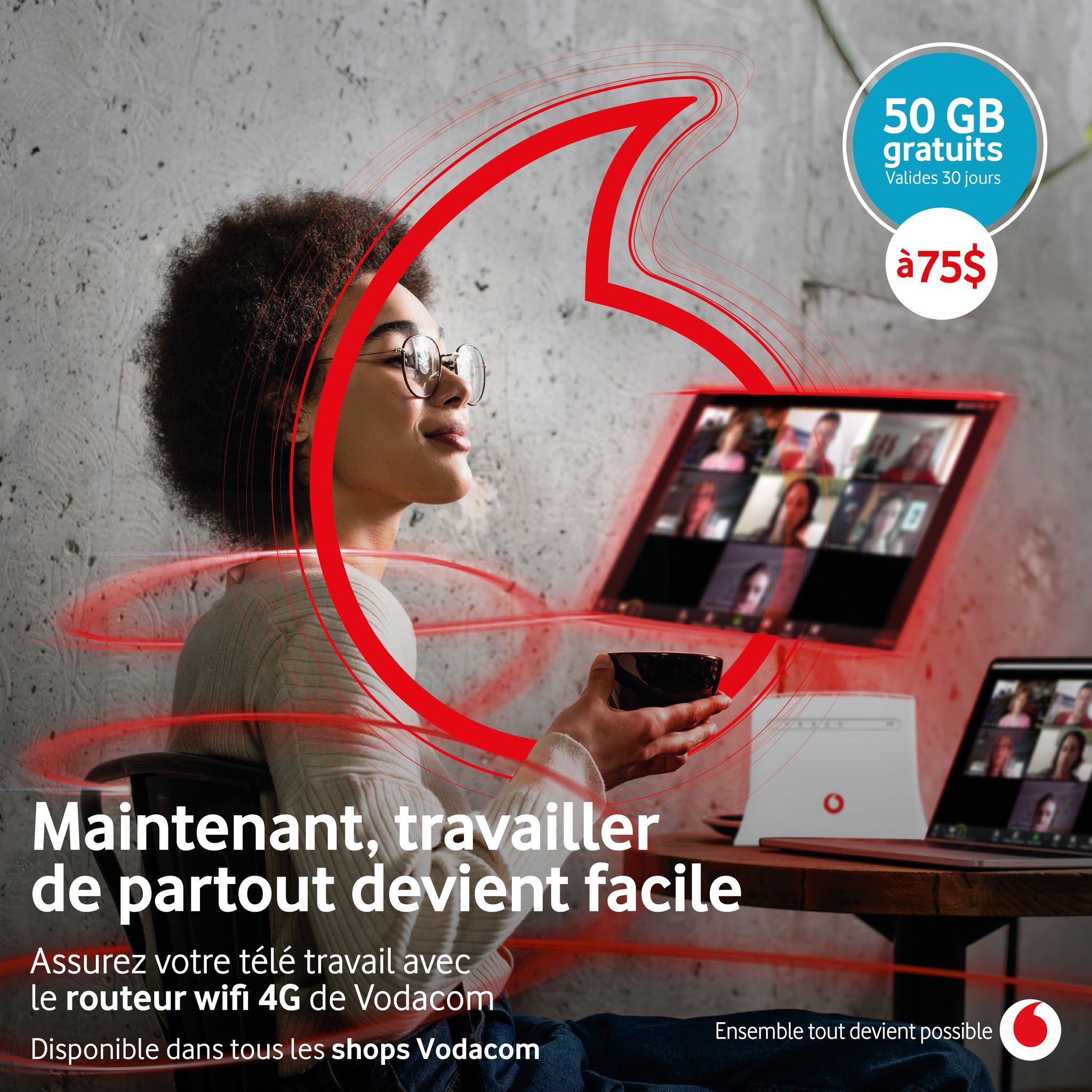 Vodacom RDC - Travailler de partout devient possible avec le Router ...