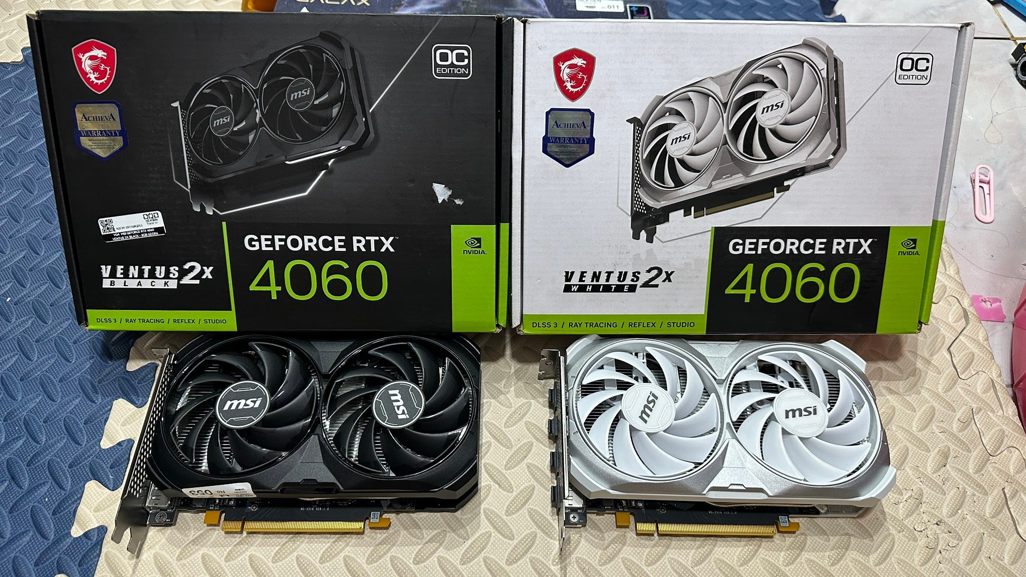 ขาย RTX4060 Msi Ventus2x สีดำ ราคา 7,690฿ ประกันถึง 7/2027 สีขาว 