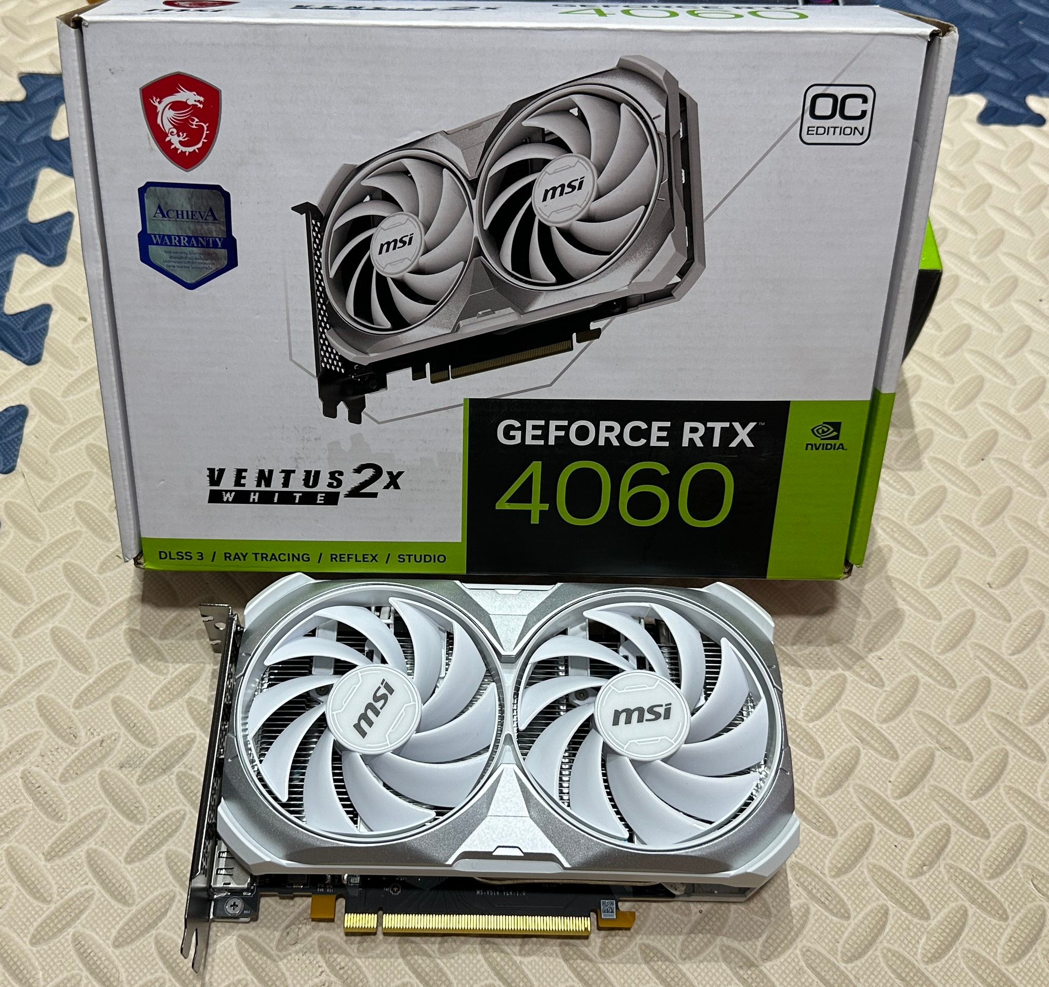 ขาย RTX4060 Msi Ventus2x สีดำ ราคา 7,690฿ ประกันถึง 7/2027 สีขาว 
