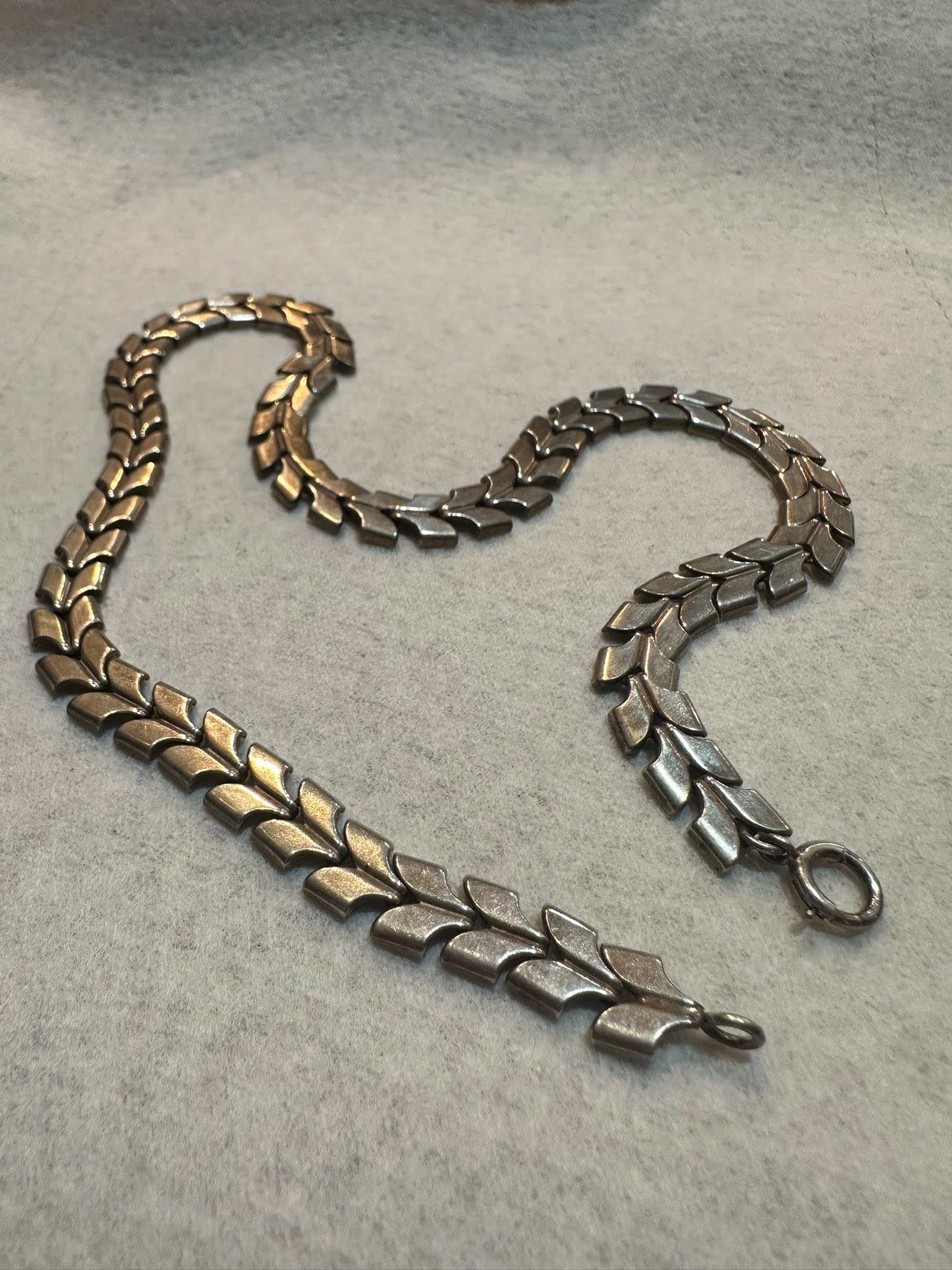 Vtg Sterling silver chocker necklace hook closure Needs a little